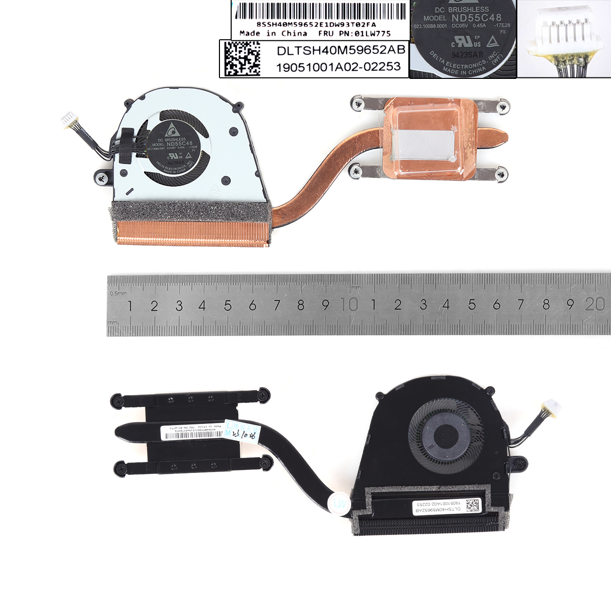 Picture of New Replacement CPU Cooling Fan For Lenovo ThinkPad S2 4th L380 L390 L380 Yoga L390 Heatsink Cooling Fan（ORG） 01LW776, Layout